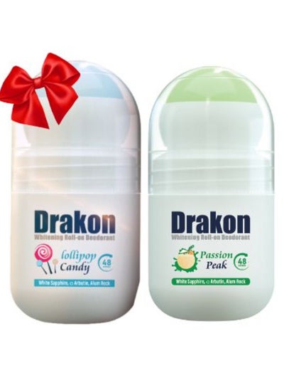 Buy Drakon Passion Peak & Lollipop Candy Roll On Deodorant 50Ml 1+1 in Egypt