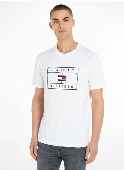 Buy Men's Big Graphic Short Sleeve T-Shirt - Cotton, White in UAE