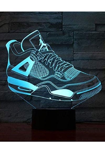 Buy Multicolour 3D LED Illusion Lamp Basketball Shoes Men Night Light Illusion Decor RGB Boys Kids Baby Gifts Table Lamp Bedside Air Sneakers in UAE