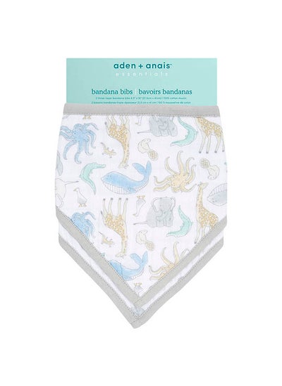 Buy Muslin Baby Natural History Bandana Bib - Pack of 2 in UAE