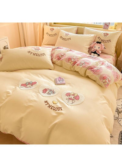 Buy Melody Anime Bedding Set 3 Piece 3D Cartoon Cute Printed Soft Microfiber Comforter Set with Zipper Closer Gifts for Kids Teenagers Adult in Saudi Arabia