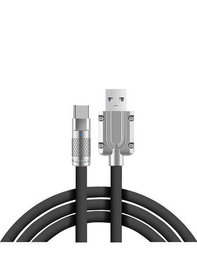 اشتري كابل شحن سريع 120 وات من النوع C USB A إلى USB C لهاتف أندرويد بطول 2 متر أسود في السعودية