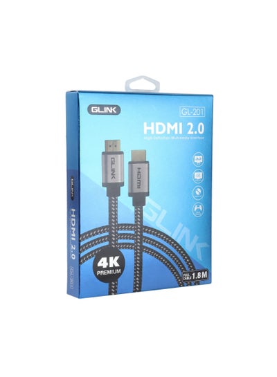 اشتري جلينك - كيبل HDMI 2.0 بطول 1.8 متر (GL-201) في مصر