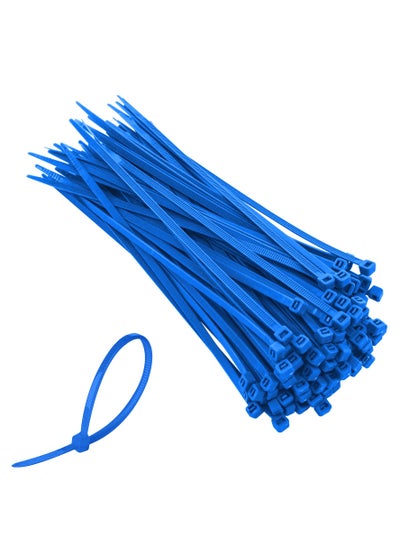 Buy Self-Locking Nylon Cable Ties - 300 mm, 100 PCS - UV Resistant Heat Resistant Zip Ties for Cable Management and Organization (Blue) in UAE