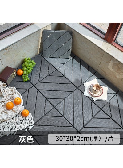 اشتري Plastic assembled floor self-assembled balcony terrace floor plastic floor imitation wood plastic floor plastic wood floor manufacturer Modeling-Gray في السعودية