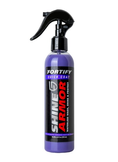 Buy SHINE ARMOR Ceramic Coating Fortify Quick Coat Car Wax Polish Spray Waterless Wash & Wax Hydrophobic Top Coat Polish & Polymer Paint Sealant Detail Protection 8 Fl Oz in UAE