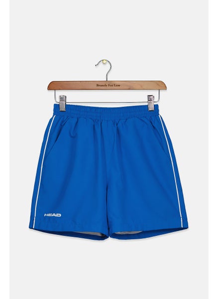 Buy Kids Boy Brand Logo Drawstring Board Shorts, Blue in UAE