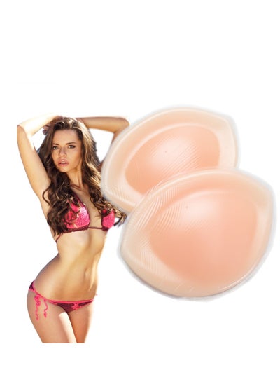 اشتري Silicone Pads, Reusable and Waterproof Gel Enhancer Push Up Bra Inserts Bra Padding Bust Enhancer/Suitable for Bras/Dresses/Suspenders/Swimsuits في الامارات