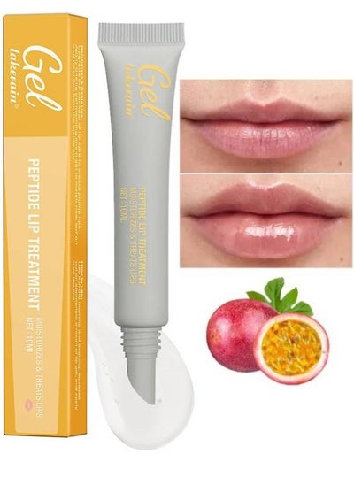 اشتري Peptide Lip Treatment Gel #4 Passion Fruit Moisturizes and Treats Lips Lip Gloss Oil for Plumper and Moisturizer Serum Hydrating Lip Serum for Dry Peeling and Dark Lips Gorgeous Glow 10ml في الامارات