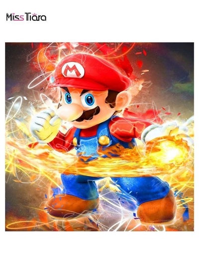 Buy 5D Super Mario Diamond Painting Kits for Adults  DIY Premium Diamond Art Full Drill Cross Stitch Kit for Beginners with Pattern 30*30 CM in UAE