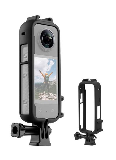 اشتري إطار واقي بلاستيكي ل Insta360 X3 ، غطاء مضاد للتآكل مع حامل محول وبرغي ، ملحقات Insta360 X3 (أسود) في السعودية