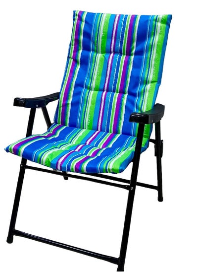 Buy Foldable Camping Chair with Cusion/Beach Chair/Garden Chair/Fishing Chair/Picnic Chair in UAE