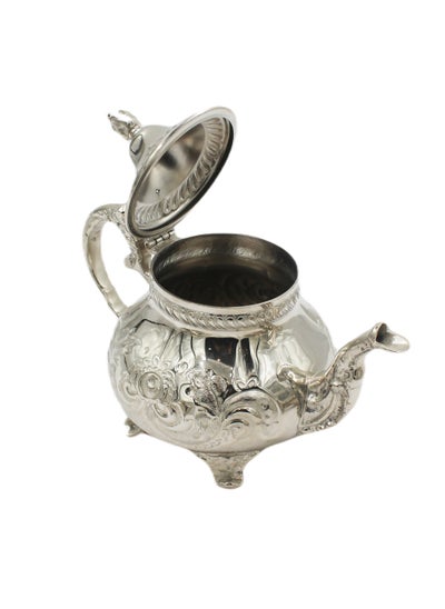 Buy Moroccan Arabic Traditional Silver Plated Tea Pot 24 X 21 cm in UAE