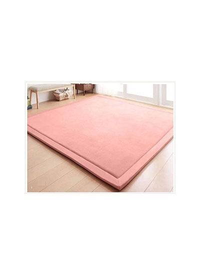 اشتري Nursery Rug Coral Velvet Crawling Rugs Mat Area Rugs Play Crawling Mat for Toddler Children Play Mat Yoga Mat Exercise Pads Carpet Pink 150*200 في السعودية