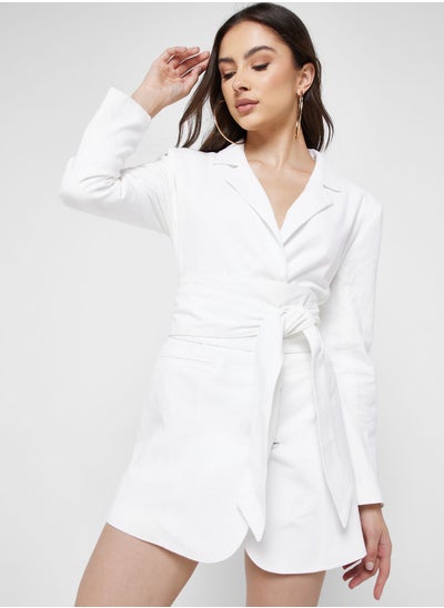 Buy Belted Pocket Detail Dress in UAE