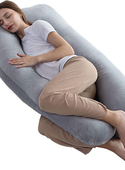 Buy Pregnancy Pillow for Sleeping, RUKOY Pregnancy Body Pillow for Pregnancy with Removable Velvet Cover, U Shaped Maternity Pillow for Sleeping, Body Pillow for Adult for Belly Back Support in Egypt