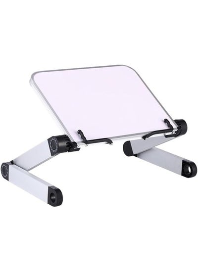 Buy Portable Folding Book Stand Height And Angle Adjustable Ergonomic Book Holder With Page Paper Clips For Reading Cookbooks Textbooks Desk Tablet Durable Aluminum Tray. (Pack Of 1) in Saudi Arabia