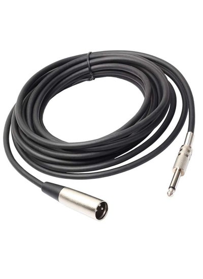 اشتري XLR 3Pin Male To 1/4" 6.35mm TRS Male Plug Audio Microphone Cable for Amplifiers Instruments Microphones DJ Equipment Suitable for karaoke studios live sound applications في الامارات