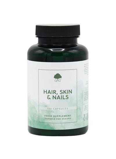 Buy Hair Skin & Nails 120 Capsules High Strength Vegan & Kosher Approved in UAE