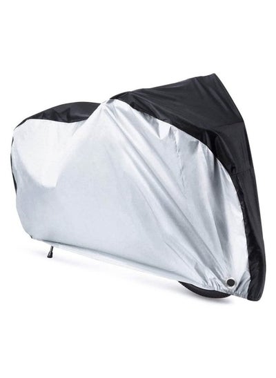 Buy Bike Cover - Waterproof Outdoor Bicycle Cover with Lock Hole, 210T Thicken Oxford Bike Cover Windproof Rain Sun UV Dust Wind Proof, Ideal for Mountain Road Electric Bike (Silver) in Saudi Arabia