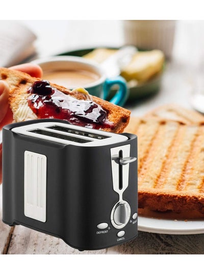 اشتري 800W Minimalist Toaster,Modern Stylish Toaster,Compact Breakfast Machine, Auto-Shutoff, 2 Extra Wide Slots Mini Toaster,Black في الامارات