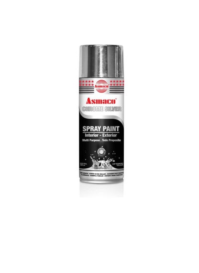 Buy Asmaco Spray Paint Chrome Silver - 12 Pcs Per 1 Box in UAE