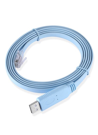 اشتري USB To RJ45 Serial Console Port Cable 6feet Blue في الامارات