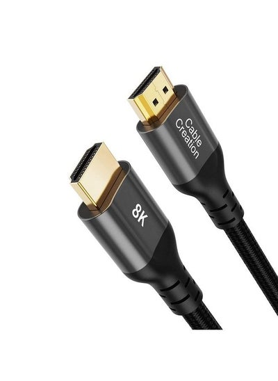 اشتري 8K Hdmi Cable 10 Feet 48Gbps Hdmi 8K@60Hz Cable Earc Hdr Hdcp 2.2 2.3 Compatible With Ps5 Ps4 Xbox Series X Macbook Pro 2021 Roku Tv Sony Tv Samsung Tv Grey في الامارات