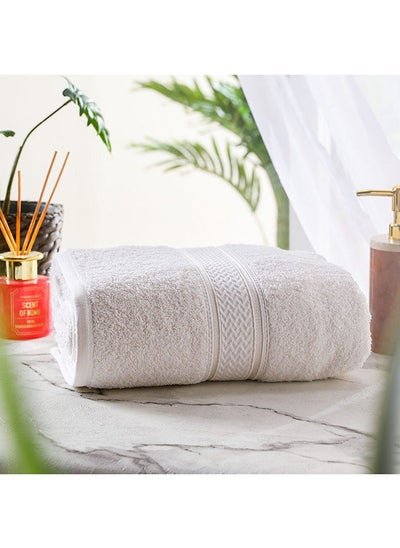 اشتري Organic Cotton Bath Sheet 100% Cotton Quick Dry Plush Bath Sheet Ultra Soft Highly Absorbent Daily Usage Towels For Bathroom L 150 x W 90 cm White في الامارات