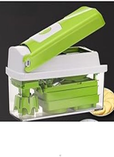 اشتري Vegetable Chopper Multi-Functional 5-Piece Set Health Safety Hand Guard Onion Kitchen Gadgets Non-Slip Durable Easy Clean Multi Function Vegetable Cutter for Dicing Slicing في مصر