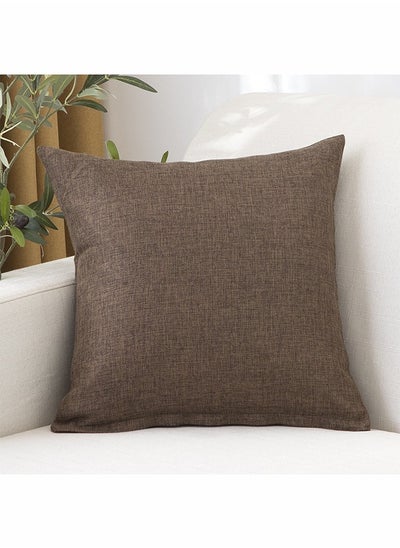 Buy Solid color linen pillow office cushion linen pillow55X55cm in Saudi Arabia