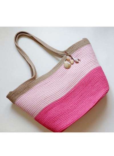 Buy Bink cotton rope eco-friendly handmade beach bag in Egypt