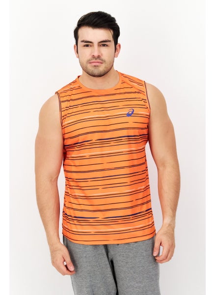 Buy Men Sportswear Fit Sleeveless Running Vest, Orang Combo in UAE