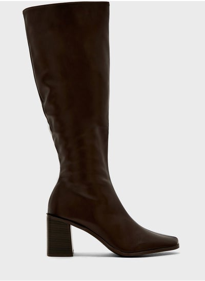 اشتري Mid Heel Knee Boots في الامارات