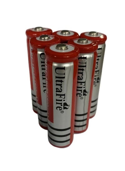 اشتري 6 قطع UltraFire 18650 6800mAh 3.7V بطارية ليثيوم أيون طويلة الأمد قابلة لإعادة الشحن في الامارات