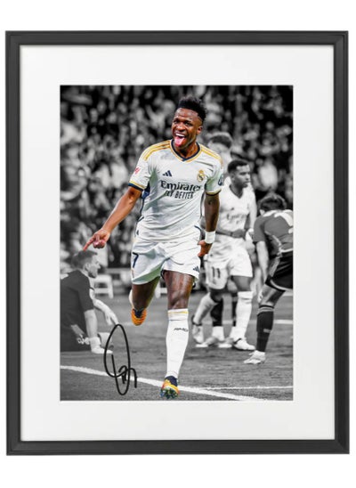 Buy Vinicius Junior Real Madrid Autographed Framed Poster 50x40cm - Football Memorabilia, Soccer Collectible, Gift for Fans in UAE