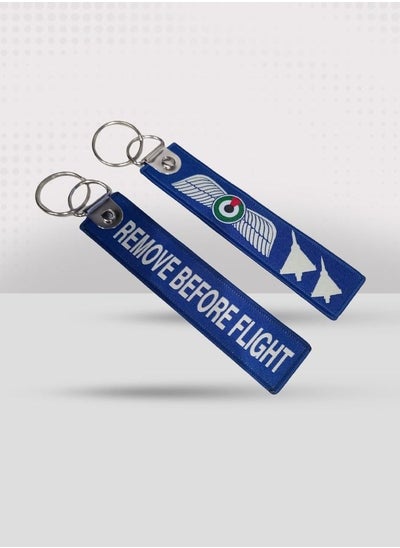 Buy Mirage UAE Wings Blue Fabric Keychain in UAE