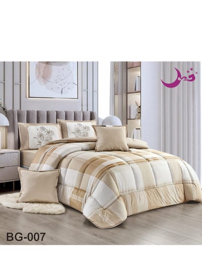 اشتري مفرش سرير صيفي نفرين 6 قطع حشوة وسط مشجر 220×240 سم في السعودية