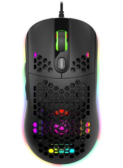 Buy Programmable Lunch Mouse With 6 Speed Cable Dpi Rgb Led Respiratory Gaming Mouse For Laptop Accessories in Saudi Arabia