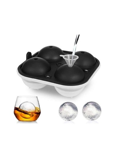 Buy 4 Hole Ice Ball Maker Large Sphere Mold Silicone Ice Cube Trays Whiskey Ice Colour:Colourful in UAE