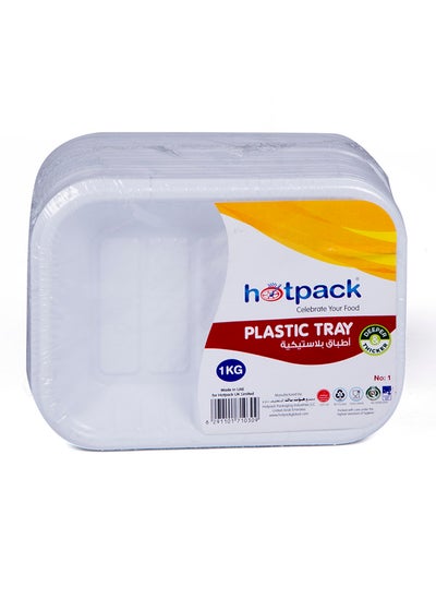 Buy Hotpack Plastic Rectangular Tray-No.1 1Kg in Saudi Arabia