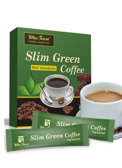 Buy Light green slimming Ganoderma lucidum coffee, a cup before meals to achieve weight loss, a box of 18 sticks in Saudi Arabia