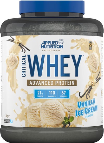 Buy Applied Nutrition Critical Whey Blend, Lean Muscle Growth, Workout Recovery, Bodybuilding Fuel, 2kg , Vanilla Ice Cream Flavor in UAE