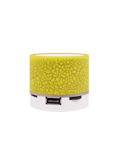 Buy Mini LED Bluetooth Speaker A10 Metal Memory CardSmall Crack Yellow Small Crack Yellow in UAE