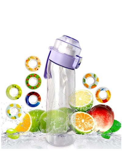 اشتري Air Up Water Bottle 650ML Scent Water Cup with 7 Flavour Pods Leak Proof Sports Water Cup with Straw Suitable for Outdoor Sports Gifts From Friends Birthday Gifts (Purple) في السعودية