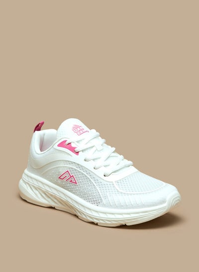 Buy Textured Trainer Shoes with Lace-Up Closure in UAE
