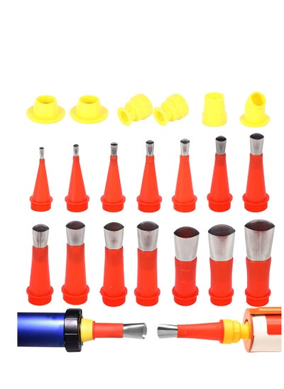 Buy Universal Integrated Rubber Nozzle Tool Kit, 20Pcs Upgraded Caulking Finisher Tool, Rubber Nozzle Tool, Easy Caulking Finisher Set with Base, Caulking Nozzle Applicator for Home Use in UAE