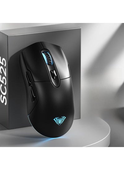 اشتري SC525 Wireless Gaming Mouse Dual-Mode Bluetooth Black Wireless 2.4G Bluetooth] في السعودية