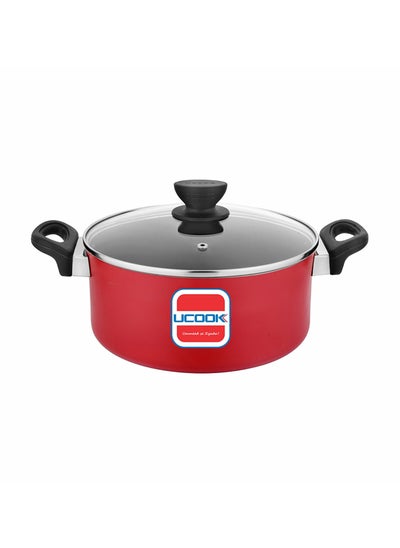 Buy Ucook Cooking Pot with Glass Lid 26cm-3mm thickness in UAE