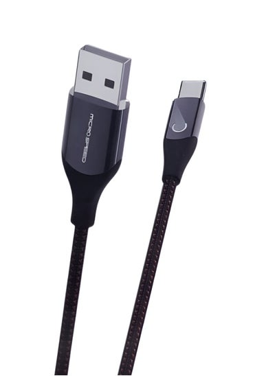 اشتري Type-C USB cable, 1 meter, fabric - M/MS-52, micro speed LED lighting في السعودية